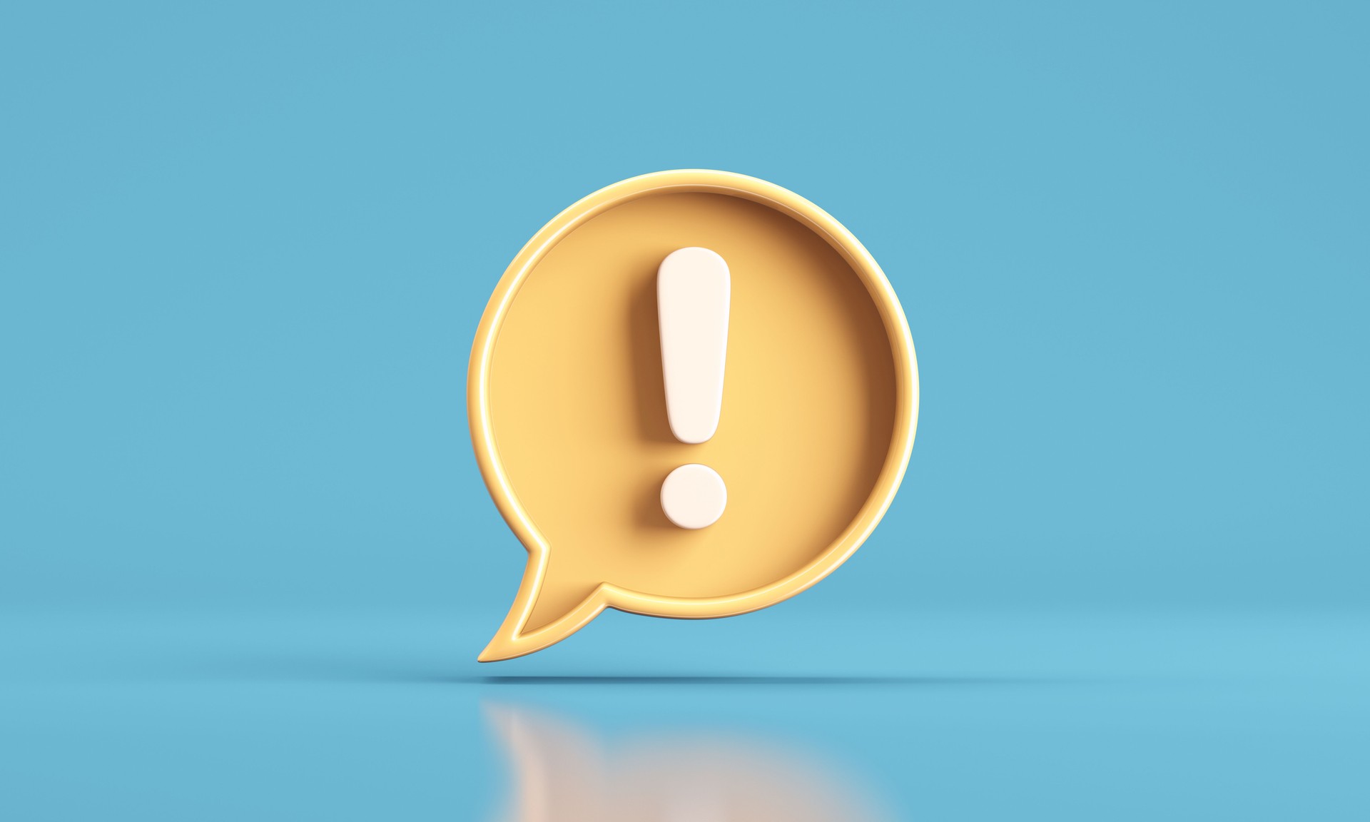 Speech bubble with exclamation icon
